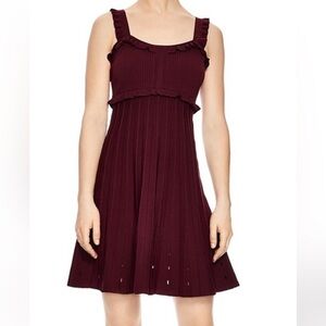 Sandro Burgundy Dress